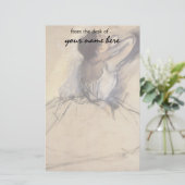 エドガー・ドガのヴィンテージのバレリーナの芸術著ダンサー 便箋 (スタンド正面)