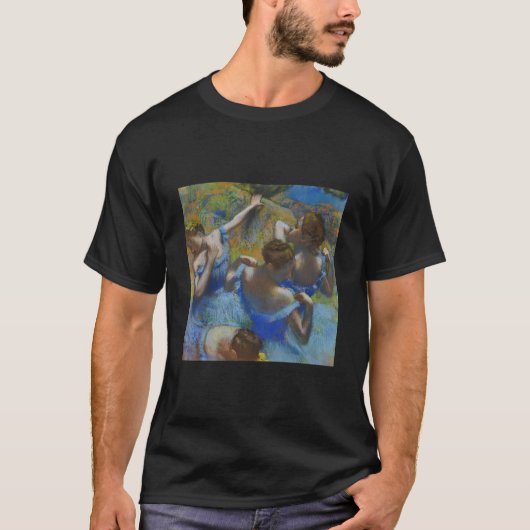 エドガー・ドガの青いバレエのバレリーナ 印象派 Tシャツ (正面)