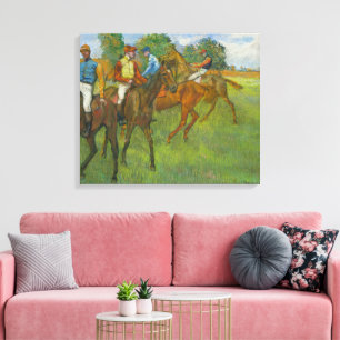 エドガー・ドガスのヴィンテージアート「競馬の前に」 キャンバスプリント