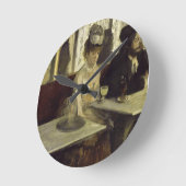 エドガー・ドガ著アブサンの酒飲みかL'Absinthe ラウンド壁時計 (傾斜)