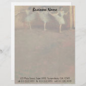 エドガー・ドガ著バレエの前、ヴィンテージのファインアート レターヘッド (正面/裏面)