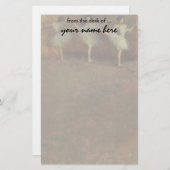 エドガー・ドガ著バレエの前、ヴィンテージのファインアート 便箋 (正面/裏面)