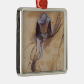 エドガー・ドガ|のジョッキーは前方地位を曲げました メタルオーナメント (右)