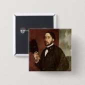 エドガー・ドガ|の自画像、c.1862 缶バッジ (正面&裏面)