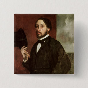 エドガー・ドガ の自画像、c.1862 缶バッジ