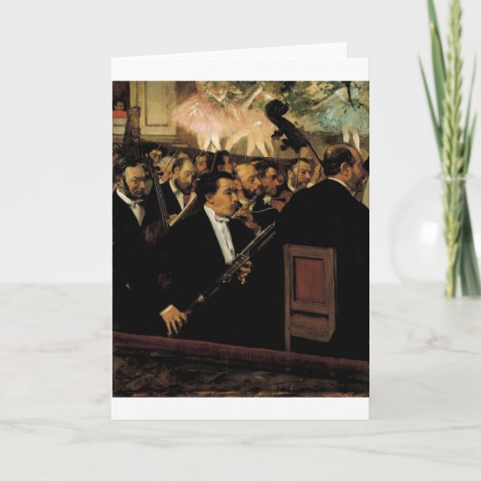 エドガー・ドガ-オペラ1870年のクラリネットのOrcchestra カード (正面)