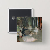 エドガー・ドガ|ステージのバレエのリハーサル 缶バッジ (正面&裏面)