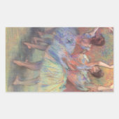 エドガー・ドガ「三人の踊り子」 ヴィンテージ バレエ アート 長方形シール (正面)