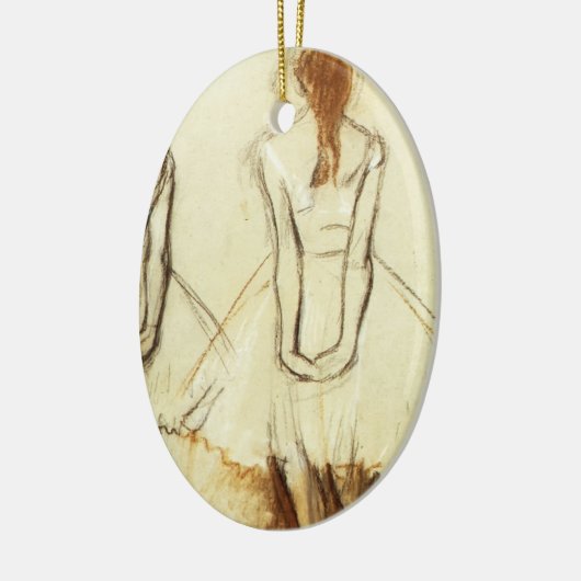 エドガー・ドガ: 小さいダンサーのための勉強 セラミックオーナメント (左)