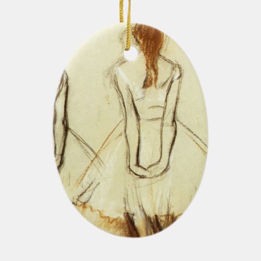 エドガー・ドガ: 小さいダンサーのための勉強 セラミックオーナメント (裏面)