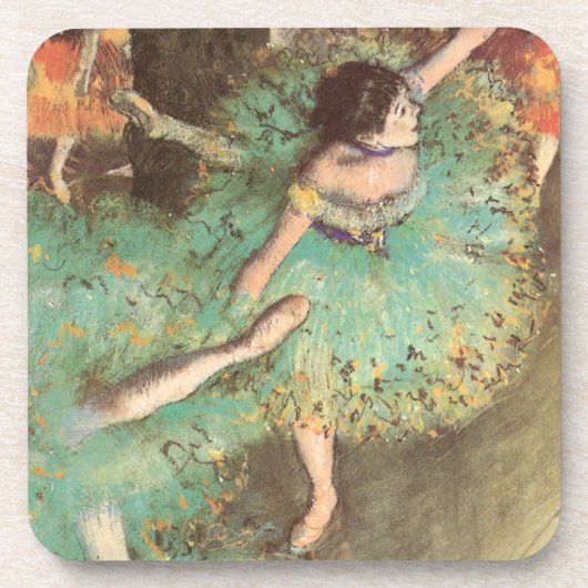 エドガー・ドガ「緑の踊り子」 ヴィンテージ バレエ コースター (正面)