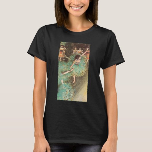エドガー・ドガ「緑の踊り子」 ヴィンテージ バレエ Tシャツ (正面)