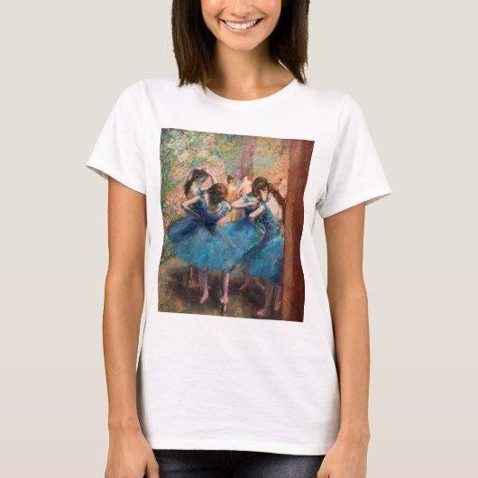 エドガー・ドガ - 青いドレスの踊り子 Tシャツ (正面)