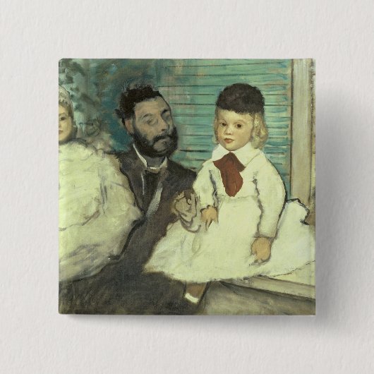 エドガー・ドガ| Comte Le Picおよび彼の息子 缶バッジ (正面)
