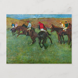 エドガーDegas – 開始する前に競馬 ポストカード