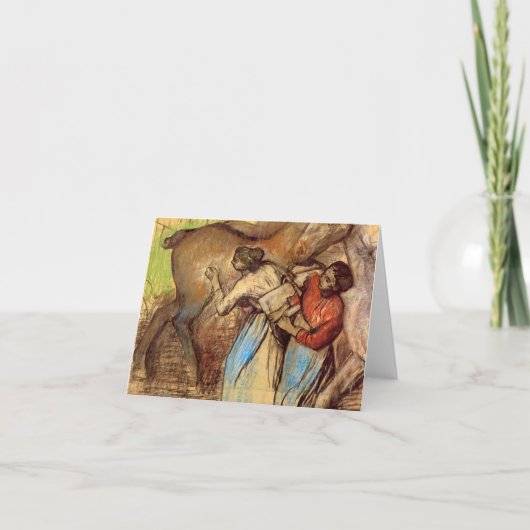 エドガーDegas – 馬を洗う2人の女性 カード (正面)