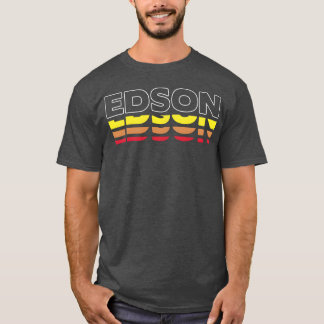 エドソン ファーストネーム おもしろ ヴィンテージ 夕日 エドソンの友達 Tシャツ