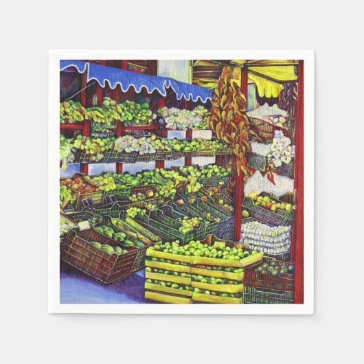 エドディの市場（ハンガリー） スタンダードカクテルナプキン (正面)