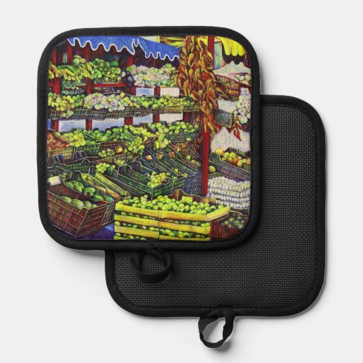 エドディの市場（ハンガリー） 鍋敷き (正面/裏面)