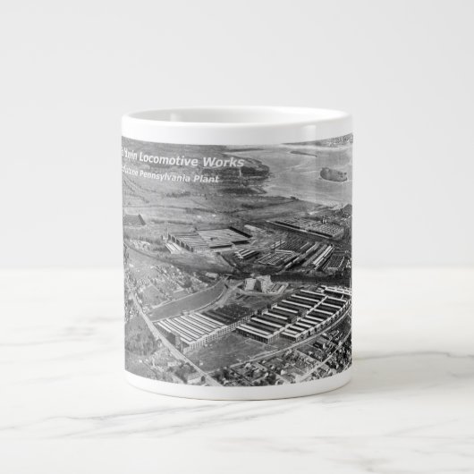 エドディストーンペンシルバニア州ボールドウィン機関車 ジャンボコーヒーマグカップ (正面)