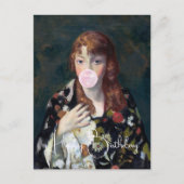 エドナがバブルガムを吹いてハッピーバースデー ポストカード (正面)