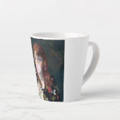 エドナ吹のピンク色のバブルガム カフェラテマグ (右アングル)