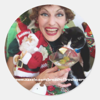 エドナ・クリスマス・ステッカー！ ラウンドシール