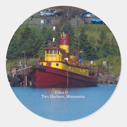 エドナG.ステッカー ラウンドシール (正面)