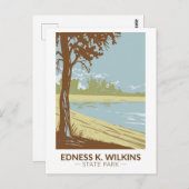 エドネスKウィルキンス州パークワイオミングヴィンテージ ポストカード (正面/裏面)