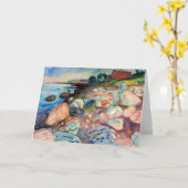 エドバルドムンチショアウィズレッドハウス カード (黄色い花)