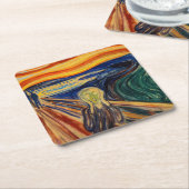 エドバードムンク – 悲鳴1910 スクエアペーパーコースター (アングル)