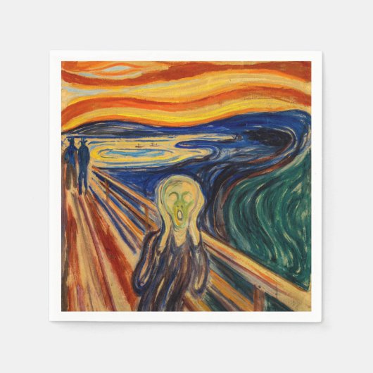 エドバードムンク – 悲鳴1910 スタンダードカクテルナプキン (正面)