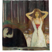 エドバードムンク – 灰 シャワーカーテン (正面)