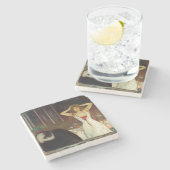 エドバードムンク – 灰 ストーンコースター (横)