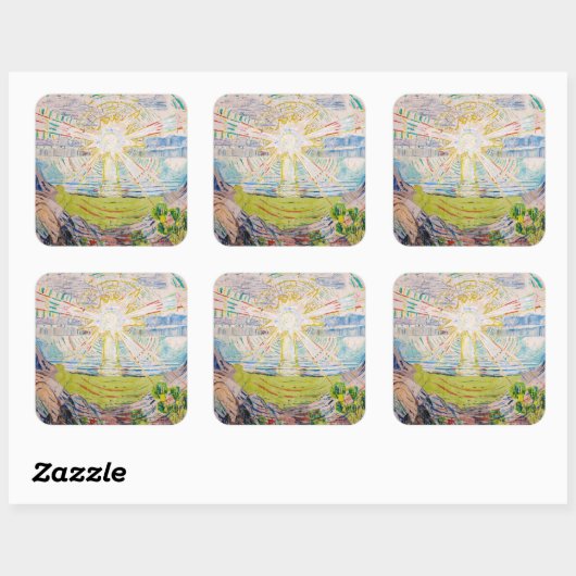 エドバードムンク – The Sun 1910 スクエアシール (シート)