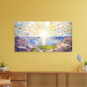 エドバードムンク – The Sun 1911 キャンバスプリント (インサイチュ (リビング))