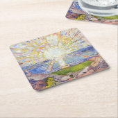 エドバードムンク – The Sun 1911 スクエアペーパーコースター (アングル)