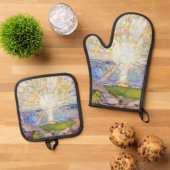 エドバードムンク – The Sun 1911 鍋つかみ&鍋敷きセット (トップダウン)