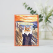 エドバードムンチかわいい猫のスプルーフポストカードを叫ぶ ポストカード (スタンド正面)