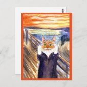 エドバードムンチかわいい猫のスプルーフポストカードを叫ぶ ポストカード (正面/裏面)