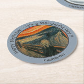 エドバードムンチザスクリームパーティーアイテムコレクション ラウンドペーパーコースター (アングル)