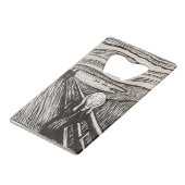 エドバードムンチザスクリームリトグラフプリント有名 クレジットカード栓抜き (正面アングル)