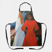 エドバードムンチ赤と白- エプロン (正面)