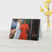 エドバードムンチ赤と白- カード (黄色い花)