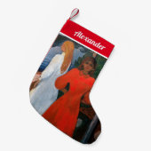 エドバードムンチ赤と白- スモールクリスマスストッキング (正面 (吊り時))