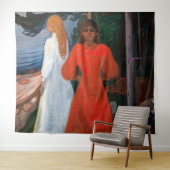 エドバードムンチ赤と白- タペストリー (インサイチュ(横))