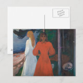 エドバードムンチ赤と白- ポストカード (正面/裏面)