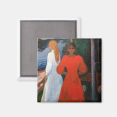 エドバードムンチ赤と白- マグネット (正面/裏面)