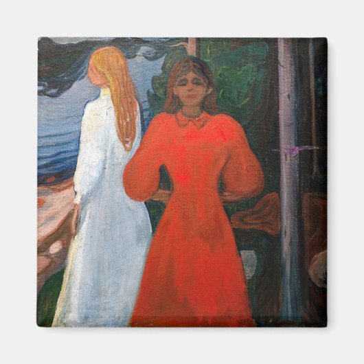 エドバードムンチ赤と白- マグネット (正面)