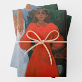 エドバードムンチ赤と白- ラッピングペーパーシート (インサイチュ)